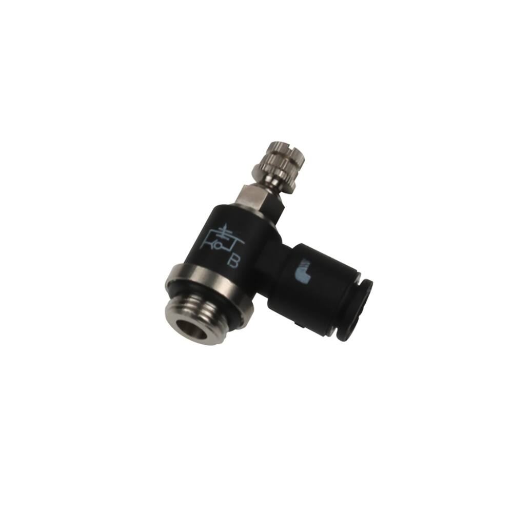 Parker Legris Miniature Flow Control Regulator 6mm - 1/4"Bspp Male External Adjustment Supply B