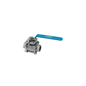 Parker Legris 2/2 In-Line 3-Piece Ball Valve Stainless Steel Series 1/2"Bspp Female c/w Fixing Plate for ISO 5211
