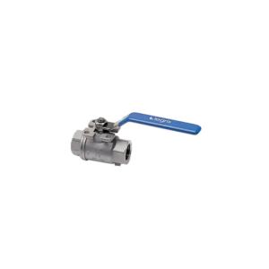 Parker Legris 2/2 In-Line Ball Valve Stainless Steel Series 1 1/2"Bspp Female c/w Fixing Plate for ISO 5211