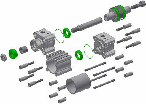 Parker P1F Series ISO 15552 HIGH Temp Complete Seal Kit 100mm