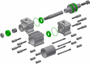 Parker P1F Series ISO 15552 STD Temp Complete Seal Kit 100mm