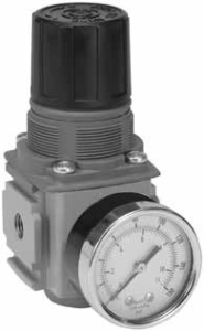 Parker Global P32 Compact 1/2"Bspp Regulator, Relieving c/w Plastic Panel Mount Nut - NO GAUGE
