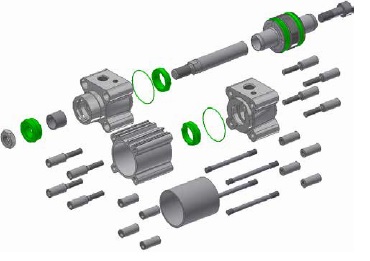 Parker P1F Series ISO 15552 STD Temp Complete Seal Kit 200mm