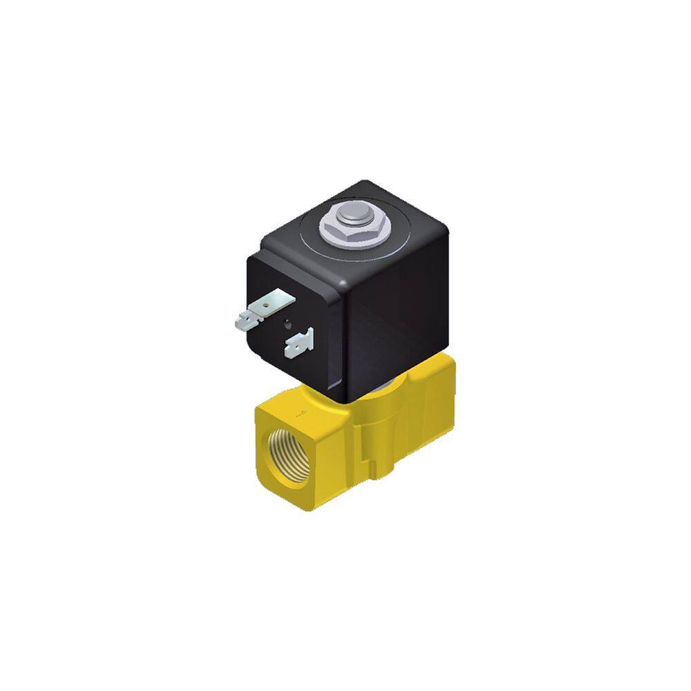 Parker Lucifer General Purpose 2/2 Brass Valve Direct Operated 3/8"Bsp N/C EPDM Orifice 6mm - No Coil - Coil Group 2.0