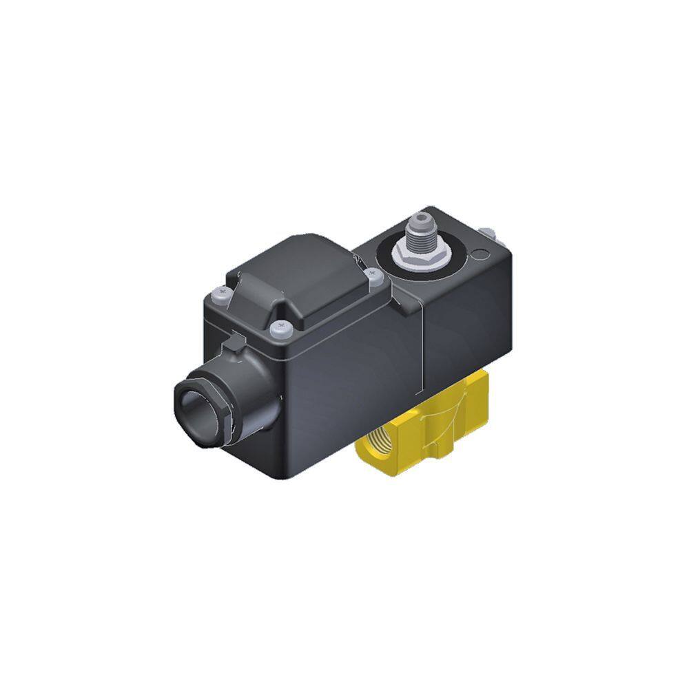 Parker Lucifer General Purpose 3/2 Brass Valve Direct Operated 1/4"Bsp N/C PUR Orifice 1.5mm - No Coil - Coil Group 6.0/8.0