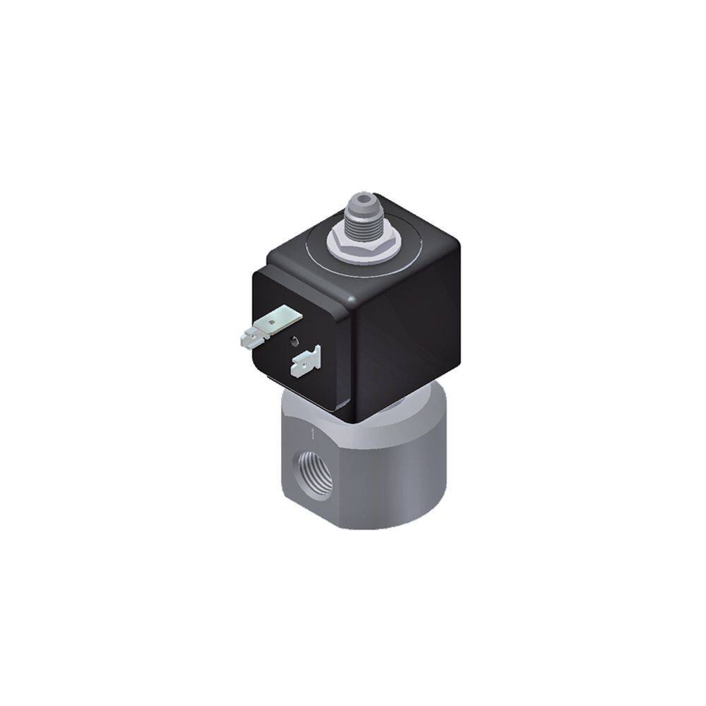 Parker Lucifer General Purpose 3/2 303 Stainless Steel Valve Direct Operated 1/4"Bsp N/C FKM Orifice 1.5mm - No Coil - Coil Group 2.1