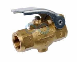 Parker 2/2 Way Brass 3/8"Bsp Thumb Operated Blow Valve for Air, Oil and Water