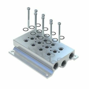 Parker Viking Lite Series Manifold Bar P2LA 5/2 c/w Fastners + O-rings For 14 valves