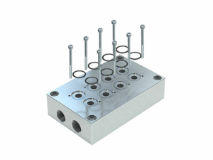 Parker Viking Lite Series Manifold Bar P2LB 5/2 c/w Fastners + O-rings For 2 valves