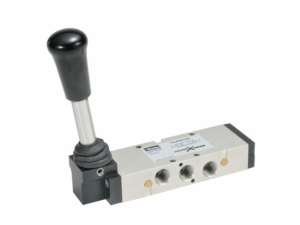 Parker Viking Extreme Series 5/2 1/8"Bspp Lever Operated / Spring Return Directional Control Valve 90° EXTREME Temp