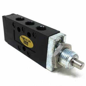 Parker B43/53 Series 5/2 1/8"Bspp Plunger / Spring Return Manual Valve HIGH Temp
