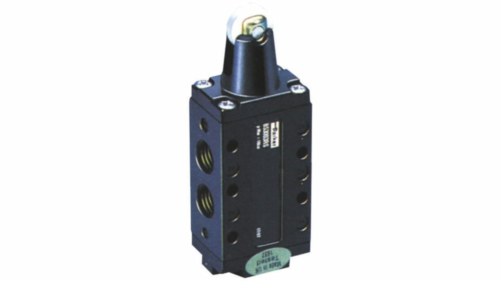 Parker B43/53 Series 5/2 1/4"Bspp Roller / Air Return Manual Valve HIGH Temp