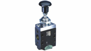 Parker B43/53 Series 3/2 1/4"Bspp Black Button / Button Return Manual Valve HIGH Temp