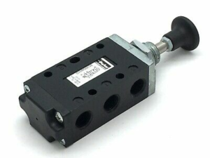 Parker B43/53 Series 5/3 1/4"Bspp Black Button / Button Self Centring Vented Centre Manual Valve HIGH Temp
