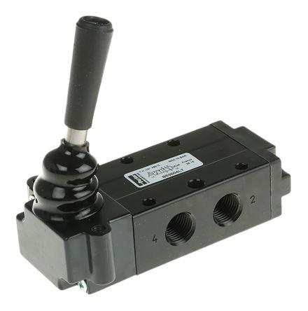 Parker B43/53 Series 3/3 1/4"Bspp Lever / Lever Self Centring Closed Centre Manual Valve HIGH Temp