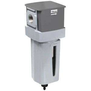 Parker Global P33 Standard 3/4"Bspp Filter, Auto Drain, Poly Bowl, 5 Micron — P33F is a 73mm standard particulate filter, 1/2" & 3/4" ported BSPP/NPT, 5µ element, poly/metal bowl fitte
