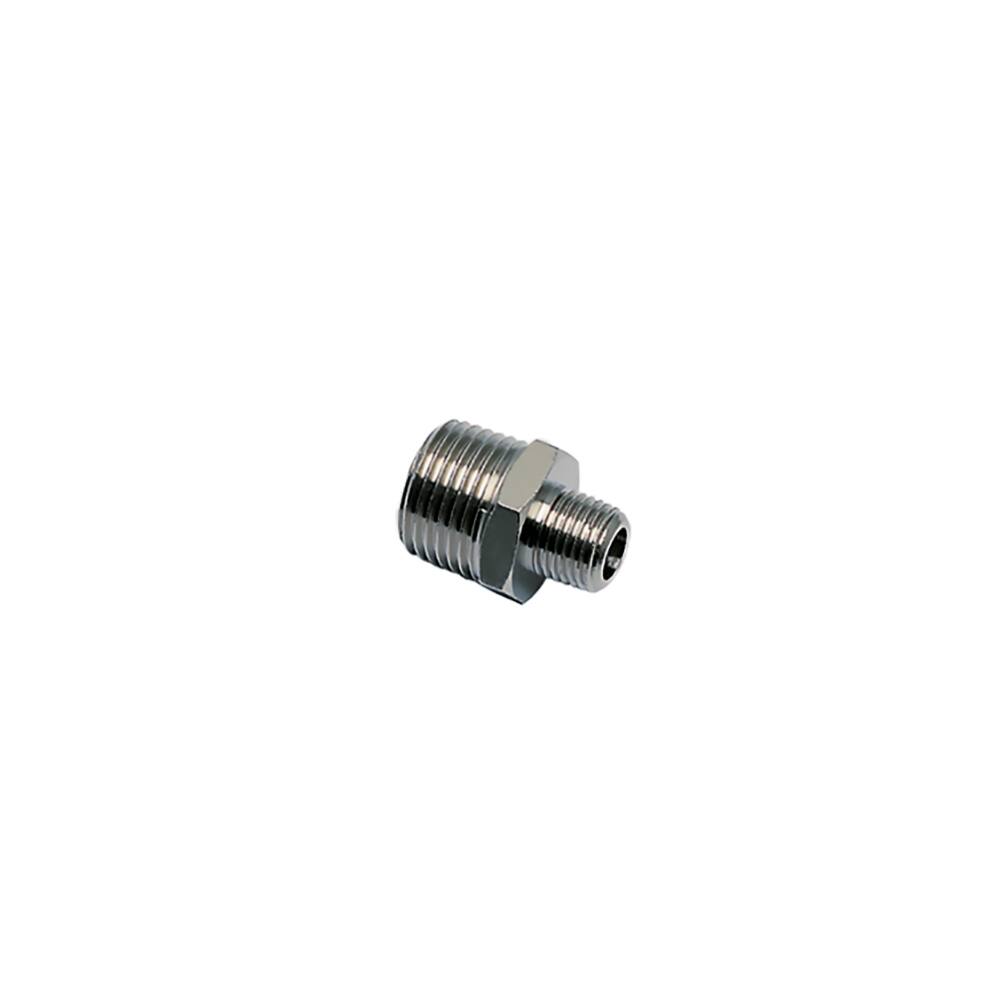 Parker Legris Nickel-Plated Brass 1/8"Bspt Male - 1/8"Bspt Male Adaptor