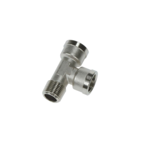 Parker Legris Nickel-Plated Brass 1/4"Bspt Male - 1/4"Bspp Female Stud Run Tee