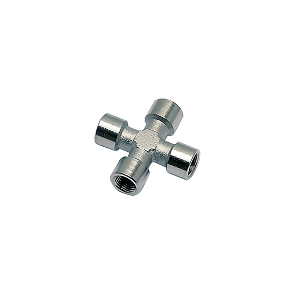 Parker Legris Nickel-Plated Brass 1/4"Bspp Female Equal Cross