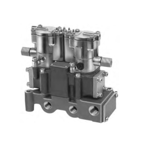 Parker Valvair II Series 5/2 Double Solenoid 3/8"Npt Subbase/Manifold Plug-In Valve w/Light & Locking Override, Std Service - VALVE ONLY