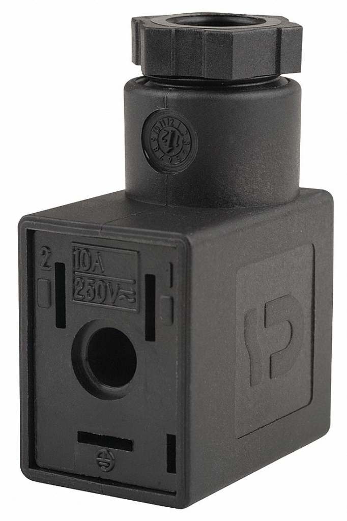 Parker Solenoid Connector STD For 15mm Solenoid Coil w/o Cable - NO LED - IP65 Form C