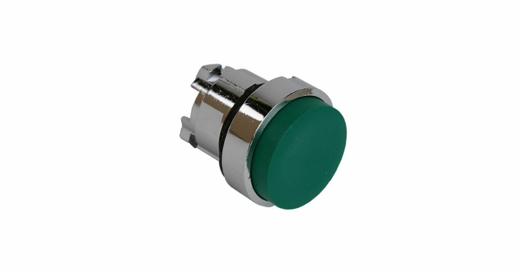 Parker PXB Series Projecting Spring Return Pushbutton for ZB4 Metal Operating Head - Green