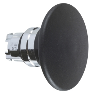 Parker PXB Series 60mm Mushroom Head Spring Return Pushbutton for ZB4 Metal Operating Head - Black