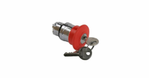 Parker PXB Series 40mm Mushroom Head Latching/Release by Ronis Key Pushbutton for ZB4 Metal Operating Head - Red