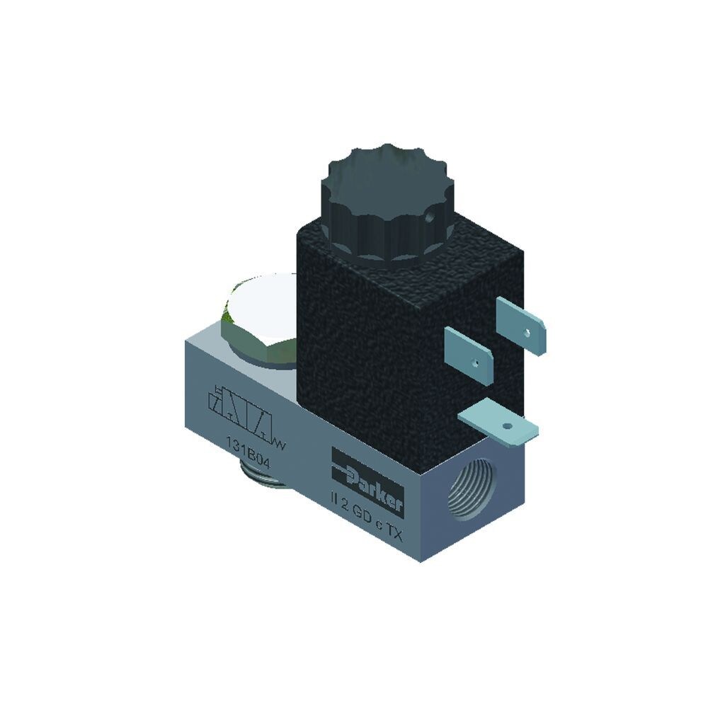 Parker Direct Acting Pilot Control Valves 3/2 - Spring Return 1/4" Banjo Aluminium Body For PA Valve - No Coil