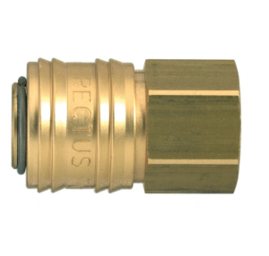 Parker Rectus 26 Series Brass 1/2"Bsp Female Coupler with Single Shut-Off Valve
