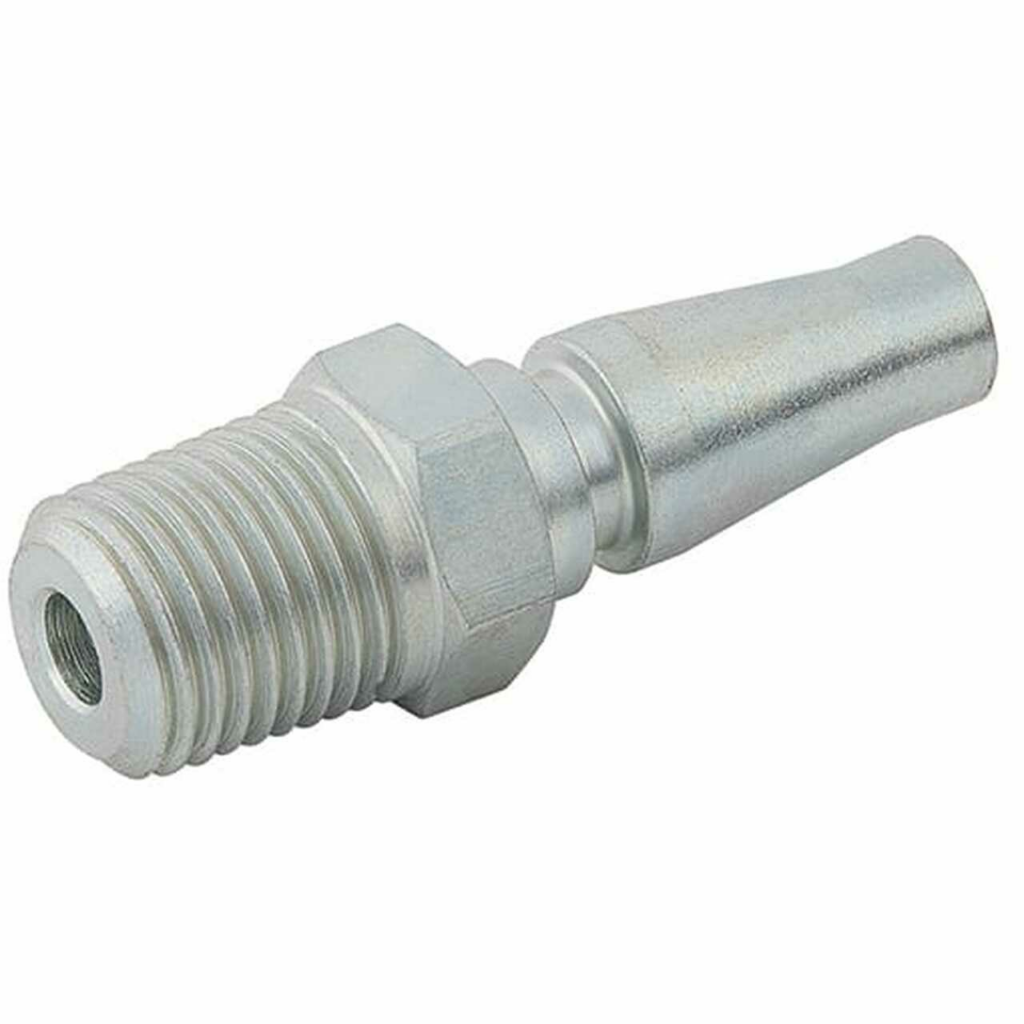 Parker Schrader Twistlok Standard Adaptor 1/4"Bspt Male (Replacement for 8050-B11) — Quick coupling system with nominal diameter 5 for pneumatic and fluid handling applications up to 35 bar.