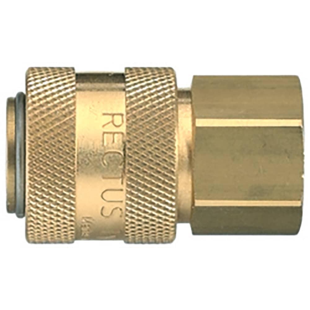 Parker Rectus 13 Series Brass G 1/2 Female BSPP Coupler Single Shut-Off