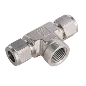Parker A-LOK Female Branch Tee - 1/4" Tube O.D. - 1/4" NPT - 316 Stainless Steel