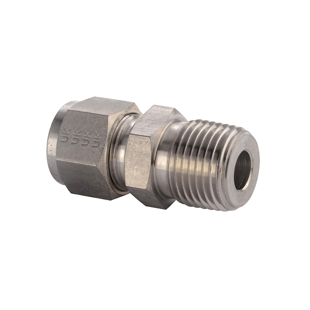 Parker A-LOK Male Connector - 1/2" Tube O.D. - 1/2" NPT - 316 Stainless Steel