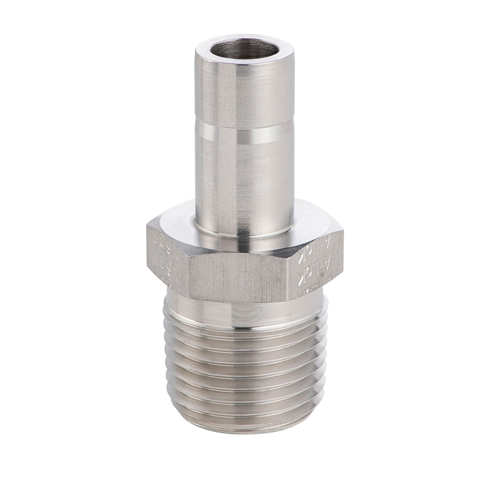 Parker A-LOK Tube End Male Adapter - 3/8" Tube O.D. - 1/4" NPT - 316 Stainless Steel
