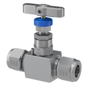 Parker H Series Straight Pattern Needle Valve - 1/2" A-LOK Tube x 1/2" A-LOK Tube - 316 Stainless Steel - PTFE Packing