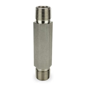 Parker Instrumentation Male Hex Long Nipple - 1/2" NPT - 1/2" NPT - 6.0" Long - 316 Stainless Steel
