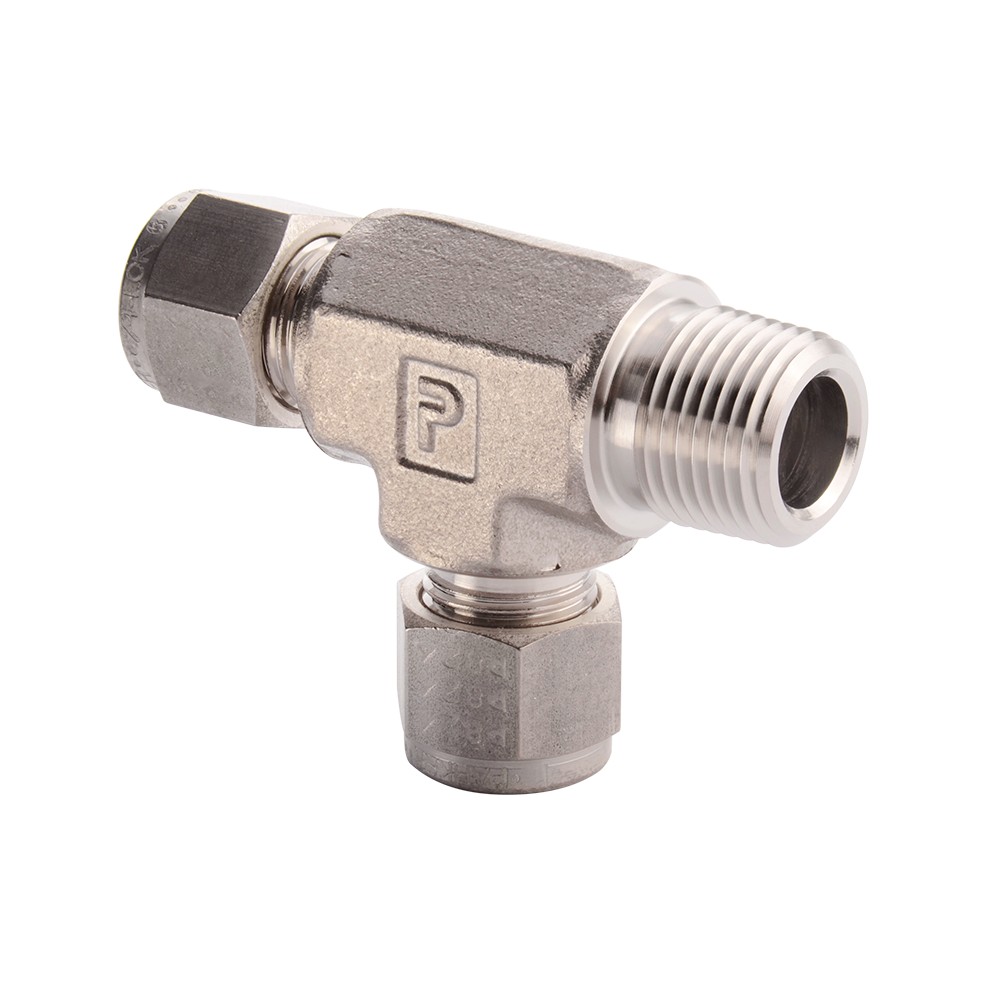 Parker Instrumentation a lok npt male run tee zm